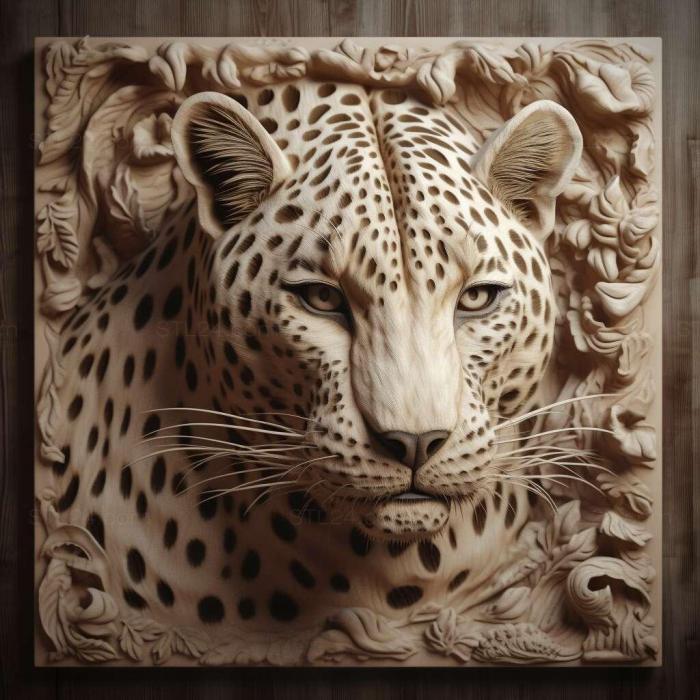Nature and animals (st leopard 3, NATURE_511) 3D models for cnc